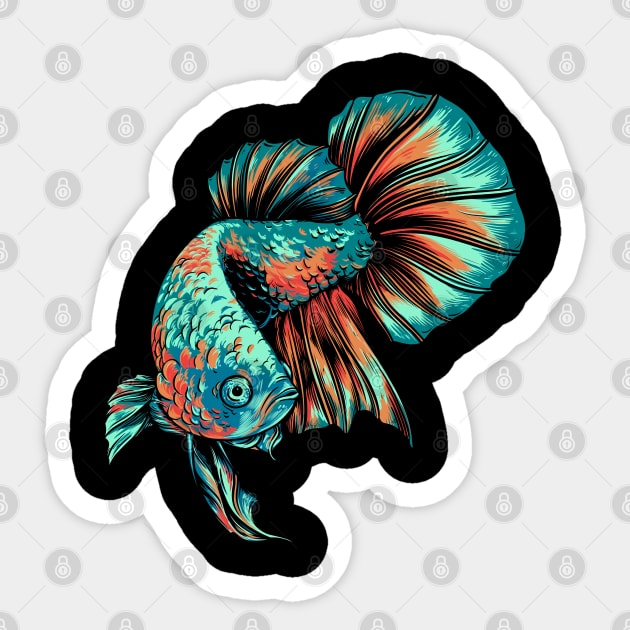 HMPK Tail Siamese fighting fish Sticker by CupangMania